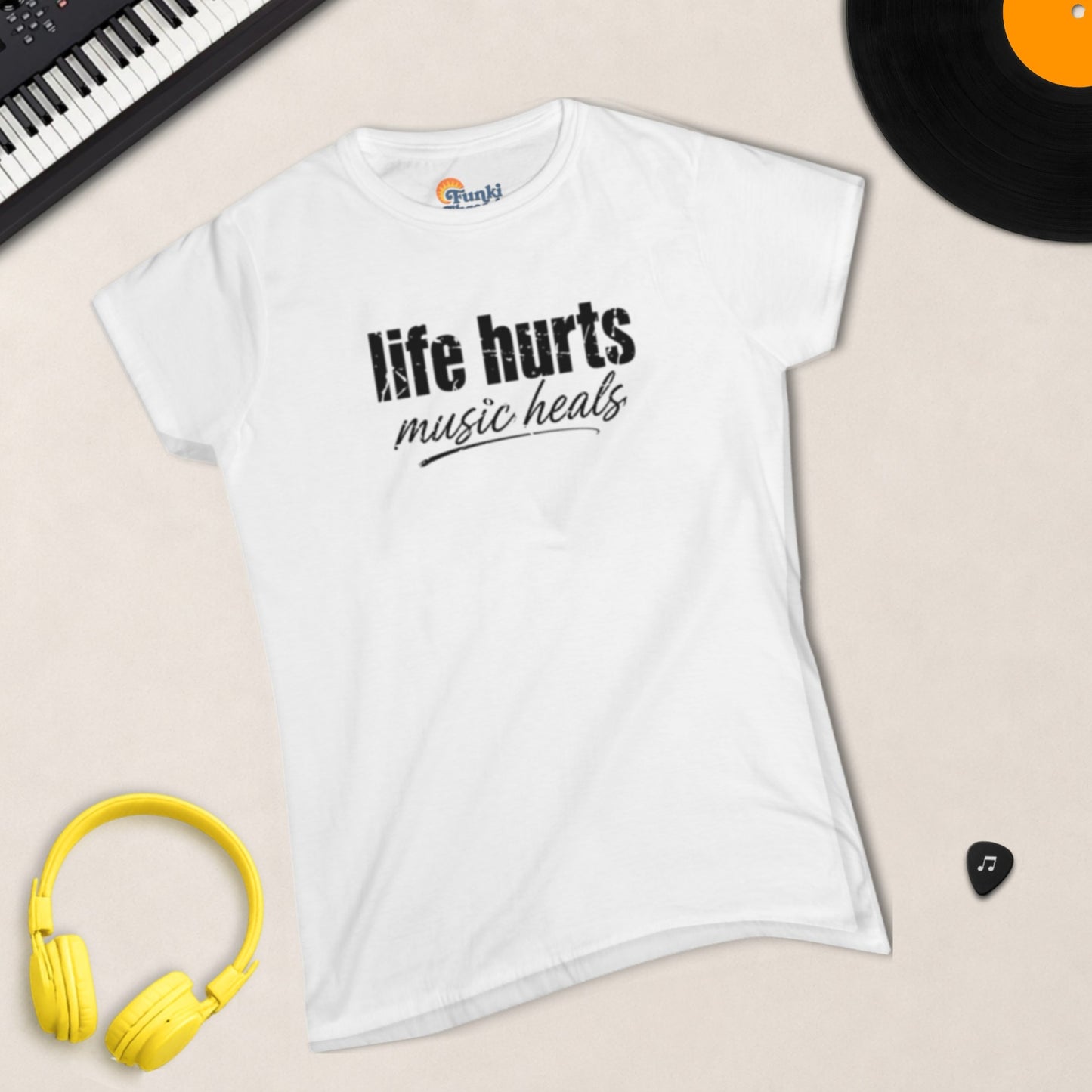 Life Hurts, Music Heals women's tee product photo