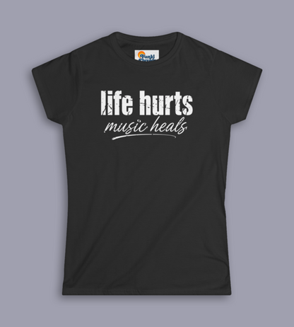 Life Hurts, Music Heals women's tee product photo