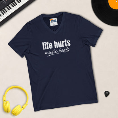 Life Hurts, Music Heals V-Neck product photo