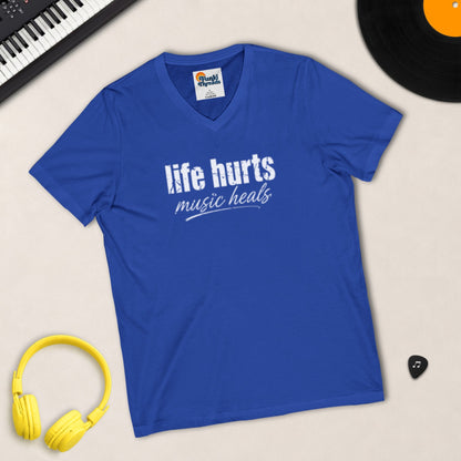 Life Hurts, Music Heals V-Neck product photo
