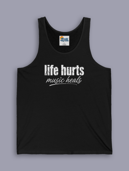 Life Hurts, Music Heals tank top product photo