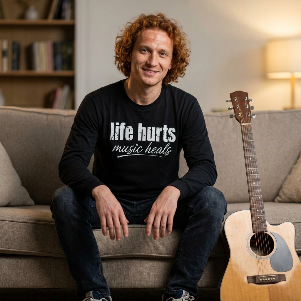 Life Hurts, Music Heals long sleeve tee product photo