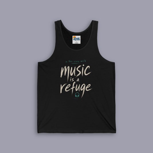 In This Crazy World – Music Is A Refuge – Tank Top