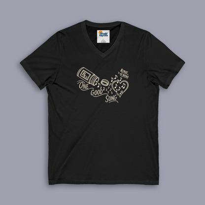 RX – One Good Song – Repeat As Needed – V-Neck