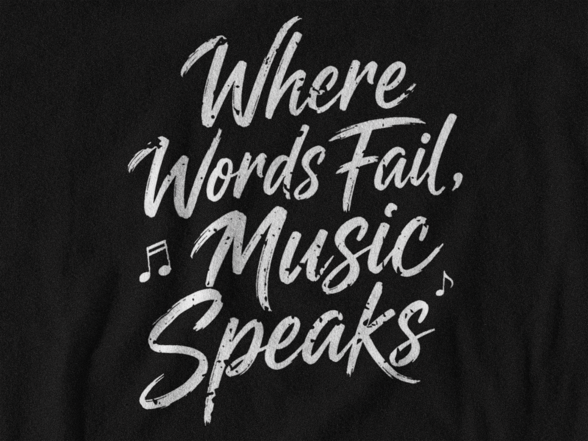 Where Words Fail, Music Speaks – Women's Semi-Fitted Tee