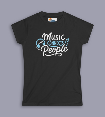 Music Connects People – Women's Semi-Fitted Tee