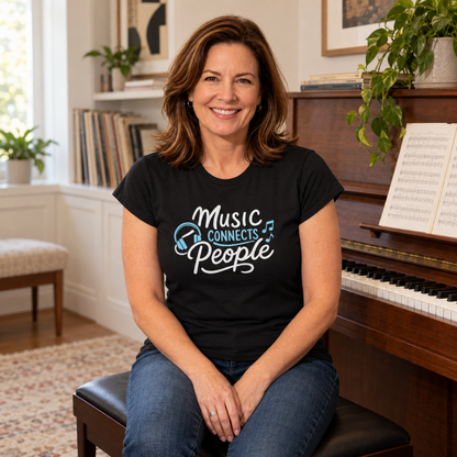 Music Connects People – Women's Semi-Fitted Tee