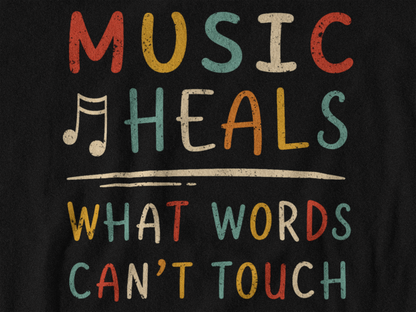 Music Heals What Words Can't Touch – Retro – Tank Top