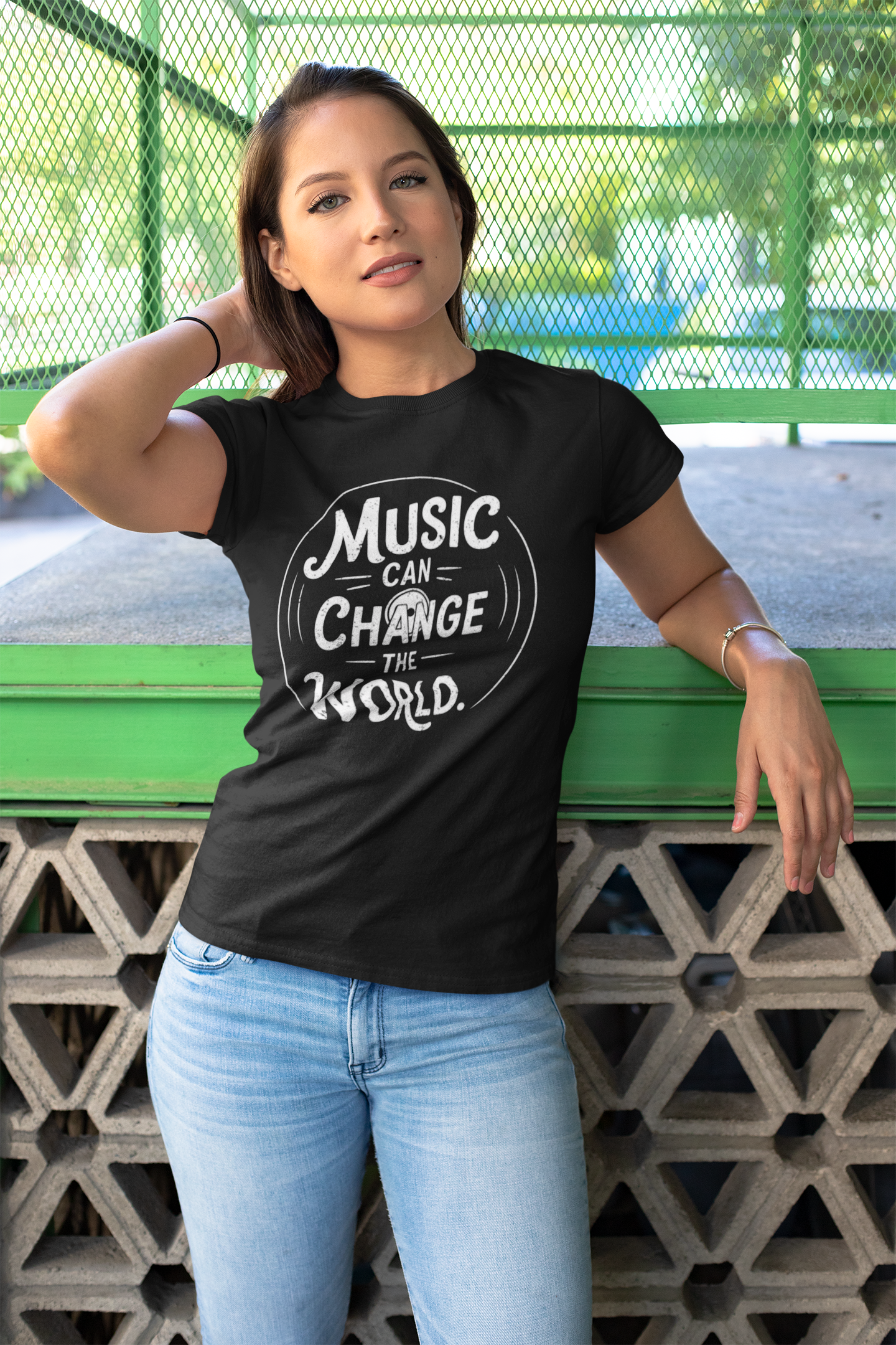 Music Can Change The World – Women's Fitted Tee