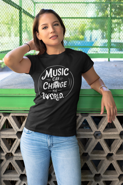 Music Can Change The World – Women's Fitted Tee