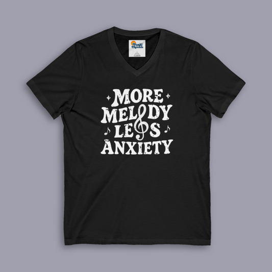 More Melody Less Anxiety – V-Neck