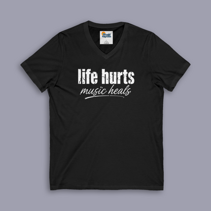 Life Hurts, Music Heals – V-Neck