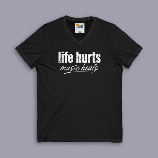 Life Hurts, Music Heals – V-Neck
