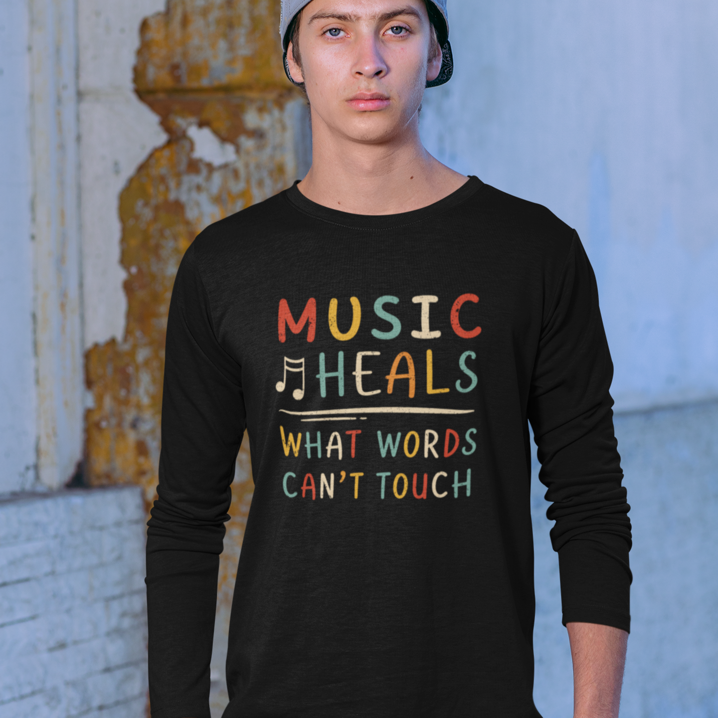 Music Heals What Words Can't Touch – Retro – Long Sleeve