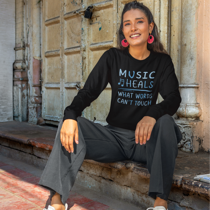 Music Heals What Words Can't Touch – Shady Blue – Long Sleeve