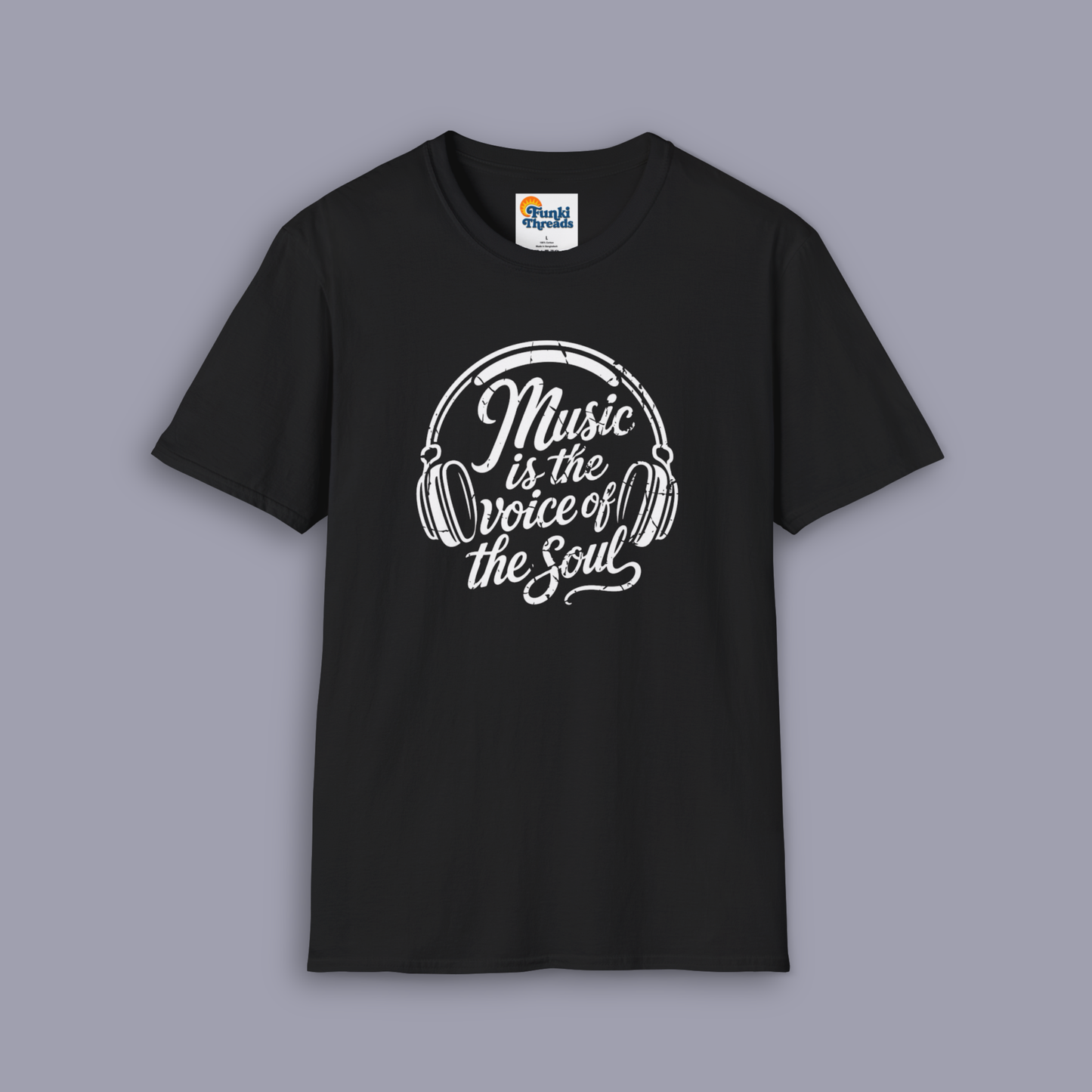 Soulful Music Lover Headphones Graphic Tee