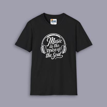 Soulful Music Lover Headphones Graphic Tee