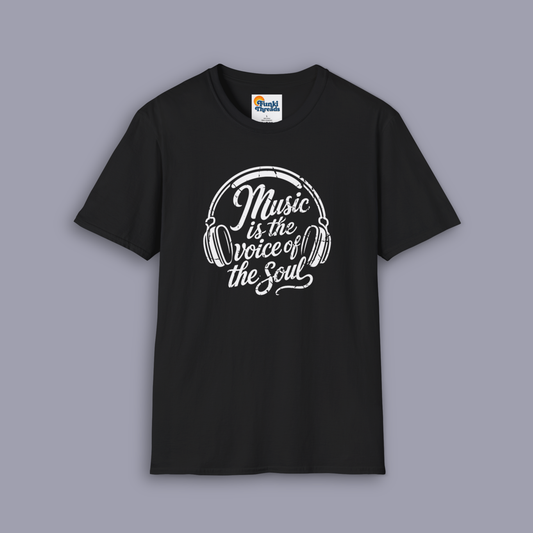 Soulful Music Lover Headphones Graphic Tee