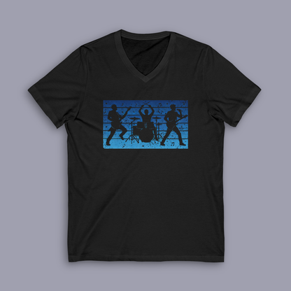 Rock Band Silhouette – V-Neck