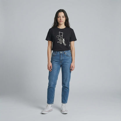 Music Lifts People Up T-Shirt | Inspirational Music Lover Graphic Tee