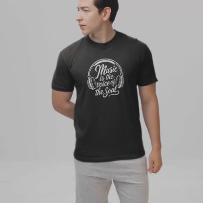 Soulful Music Lover Headphones Graphic Tee