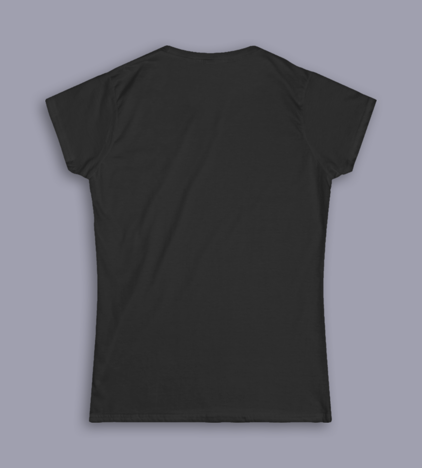 Woman wearing the Where Words Fail, Music Speaks women's fitted tee in a casual everyday setting.