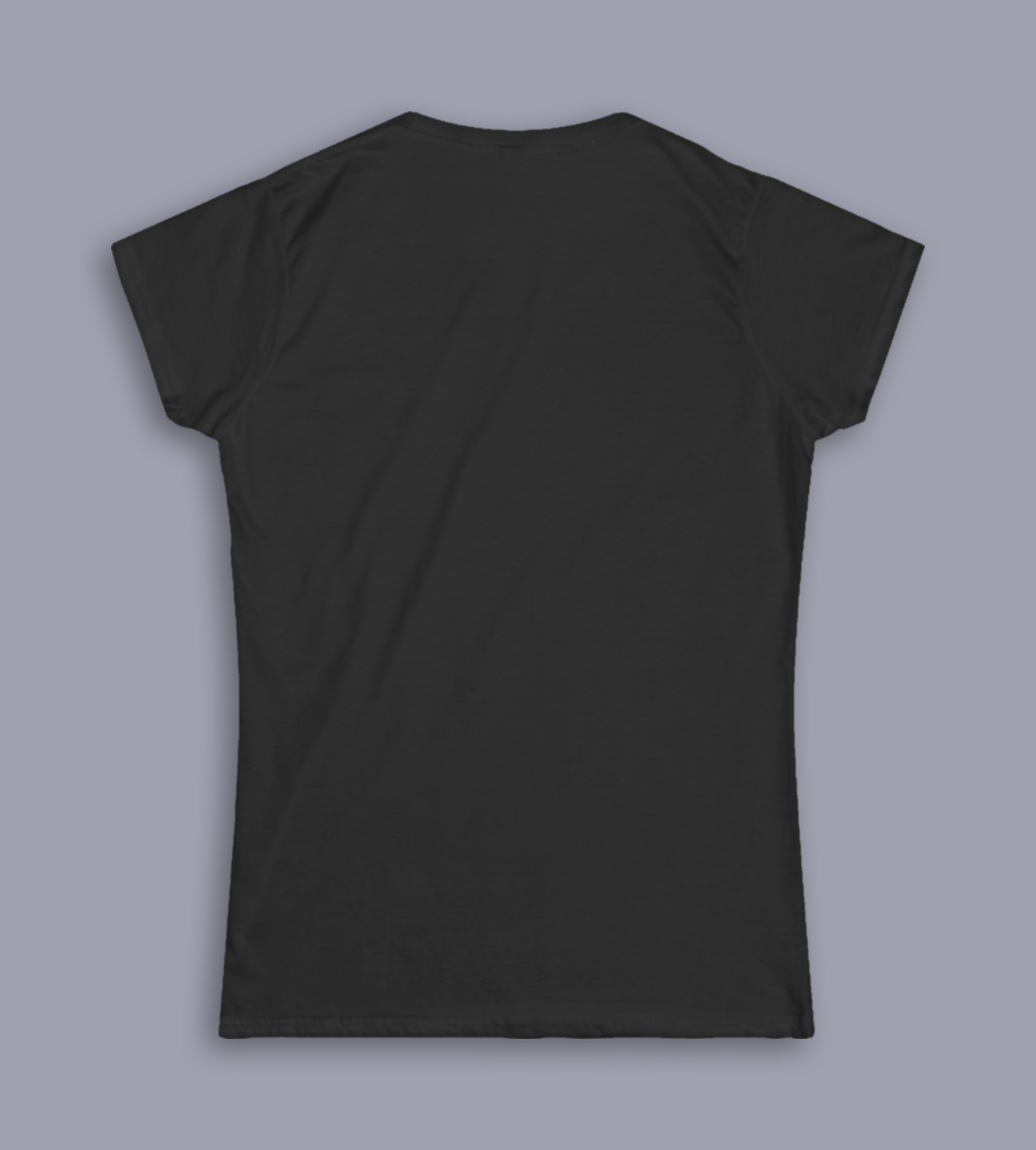 Woman wearing the Where Words Fail, Music Speaks women's fitted tee in a casual everyday setting.